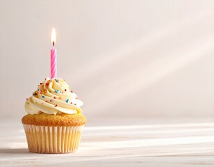 Celebratory Cupcake Candlelit Treat for Birthdays and Special Occasions