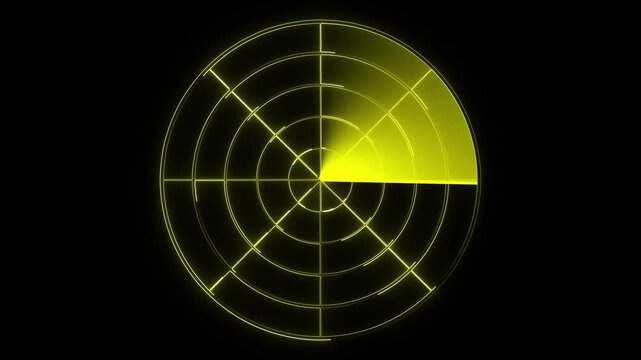 Oval Sci-Fi Radar Scanning Animation Loop
