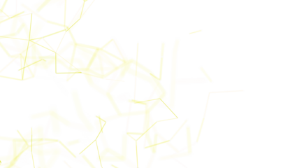 Abstract geometric design with yellow connecting lines forming a network on a white background. Ideal for concepts of technology, connection and