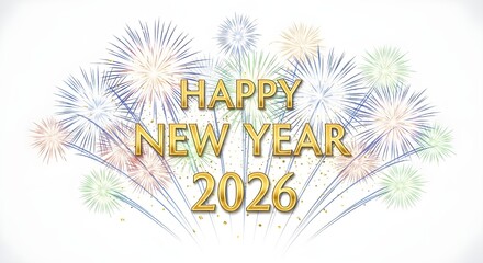 Shiny silver metallic balloons forming the year 2026 isolated on transparent background
