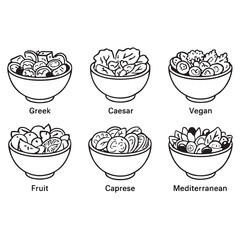 Salad Bowl Vector