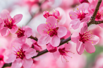 Abstract creative wallpaper with flowers made generative AI