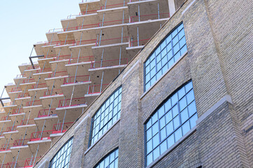 Old vs. new architecture in the downtown , Toronto, Canada