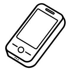 mobile phone isolated on white background