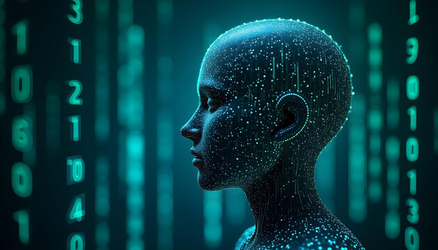 blue binary code - Powered by Adobe