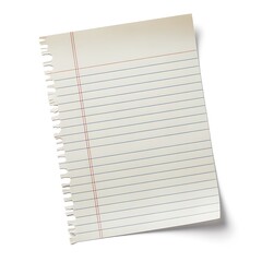 blank lined paper notebook paper with torn edges isolated on transparent background,note paper message office business tag sign.