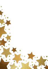 Golden Glitter Stars Background