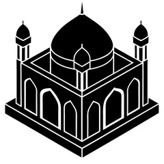 taj mahal vector illustration