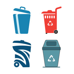 Rubbish Bin Template Icon