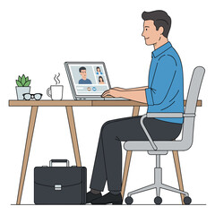 Video Call Vector Illustration