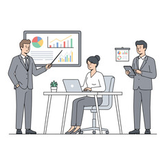 Team Presentation Vector Illustration