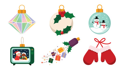 Festive Ornaments: A vibrant collection of unique Christmas ornaments, each a miniature work of art, sparkling with holiday cheer and seasonal joy.