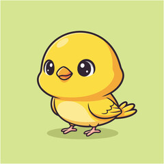 Adorable Yellow Chick Cute Cartoon Illustration for Children