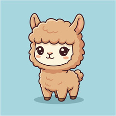 Obraz premium Cute Alpaca Illustration A Charming and Adorable Design
