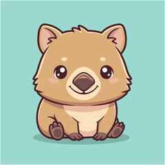 Cute Wombat Illustration A Charming Wildlife Concept
