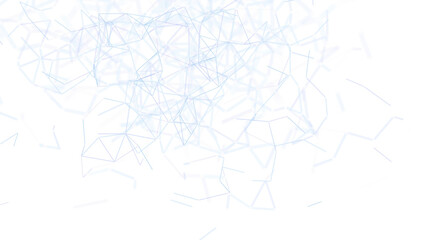 Abstract digital network connections in blue on a clean white background. Great for technology, communication, and modern design concepts.