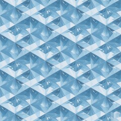 Icy blue geometric crystal pattern background design