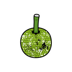 ripe bread fruit vector illustration