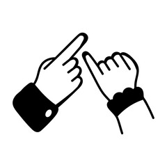 A drawing style icon depicting friends promise