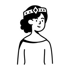 A doodle style icon showing mom