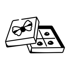 A drawing style icon showing chocolates