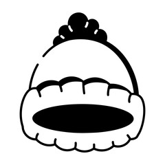 A sketchy style icon showing a beanie