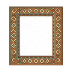 Obraz premium Colorful Ornate Floral Frame with Transparent Background for Digital Design Vibrant Decorative Border with Gold Details and Floral Pattern for Invitations Elegant Multicolor Ornamental Frame for Pos