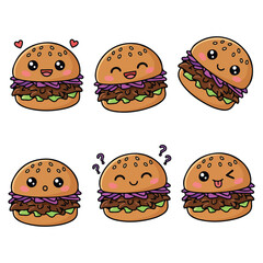 Pulled Pork Sandwich Vector. Pulled Pork Sandwich Vector bundle. Pulled Pork Sandwich vector, illustration, lineart, clipart 