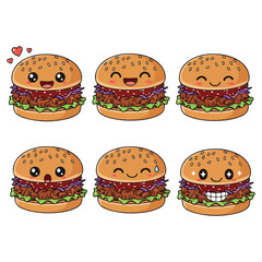 Pulled Pork Sandwich Vector. Pulled Pork Sandwich Vector bundle. Pulled Pork Sandwich vector, illustration, lineart, clipart 