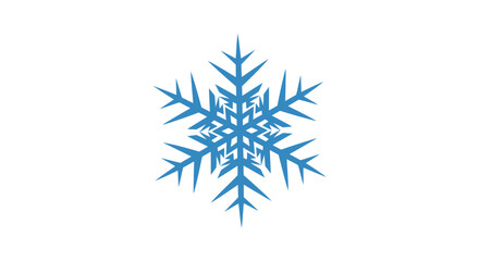 Detailed representation of a complex geometrical snowflake pattern on white backdrop