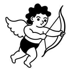 cupid with bow and arrow