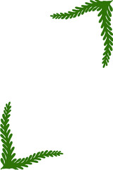 frame of green leaves on transparent background png file type