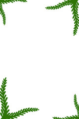 green leaves frame on transparent background png file type 