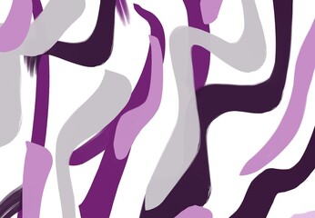 Abstract flowing purple lines pattern background with dynamic brush strokes and modern artistic shapes
