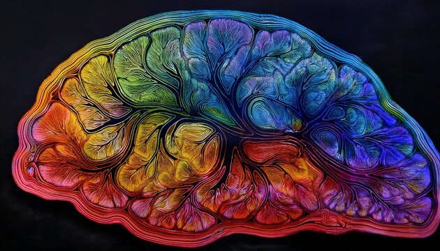 multicolor picture morphological structure of neocortex