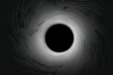 An abstract gray and black image, a spiraling, circular design suggesting a vortex or tunnel