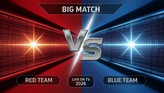 Get ready for the big match showdown red team versus blue team, a dynamic sports battle on live TV in 2026, intense rivalry