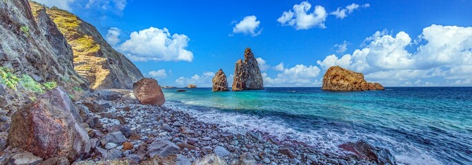 Green valley and ocean view at Sao Vicente Madeira