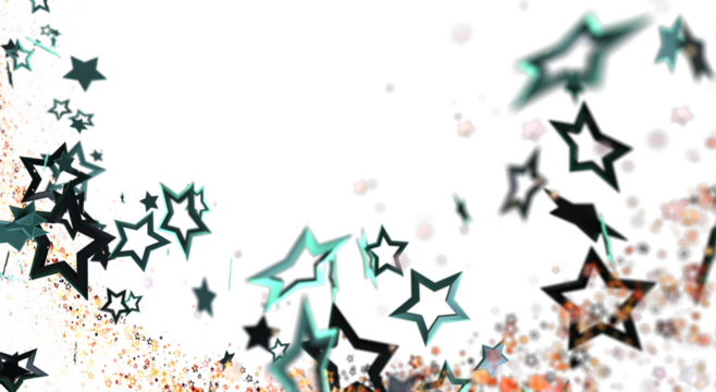 Abstract background of floating stars for celebrations or any design. Perfect for parties, holidays, invitations, and creative projects. Ideal d