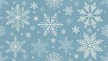 Delicate snowflake pattern background for winter themed graphic design projects