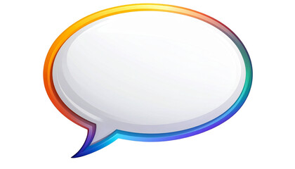 Naklejka premium A realistic PNG of a chat bubble with a clean speech icon shape and smooth outline. Perfect for messaging app designs, social media graphics, UI elements, and communication themes.