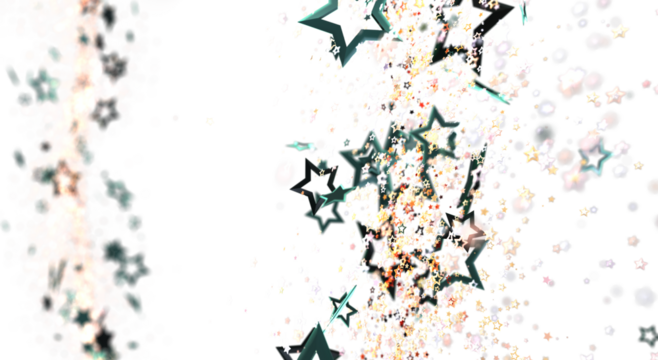 Elegant abstract image of star formations with bokeh effect, perfect for backgrounds and designs. Ideal for celebrations or artistic projects.