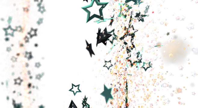 Captivating abstract image of stars floating on a white background, perfect for adding a touch of elegance and wonder to your projects. Ideal fo