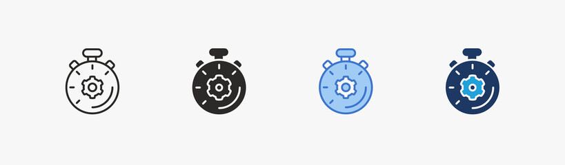 Efficiency icon multiple style collection