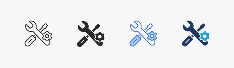Maintenance icon multiple style collection