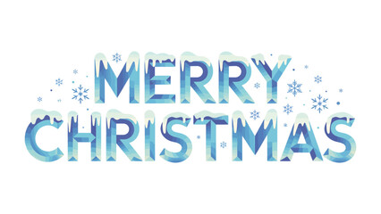 Christmas cheer in frosty letters: a holiday greeting to share festive season message. 