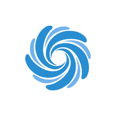 Blue Swirl Vortex Abstract Logo
