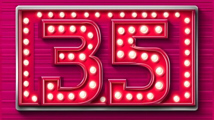 Obraz premium Minimal New Year background with glowing numbers and stars 