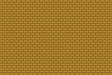 A section of a Dark Goldenrod color brick wall is displayed. The brick wall has a uniform rectangular block pattern.