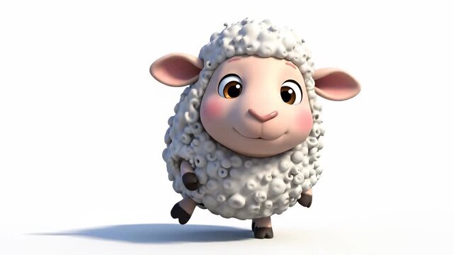 Sheep with unique facial features, showcasing their happy and playful nature, perfect for conveying innocent joy or playfulness in various commercial applications such as promoting childrens.